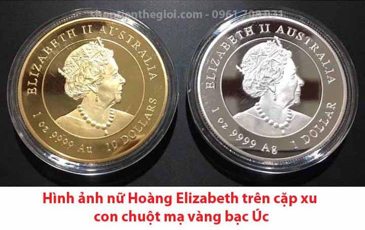 Cặp tiền xu con chuột Vàng bạc của úc